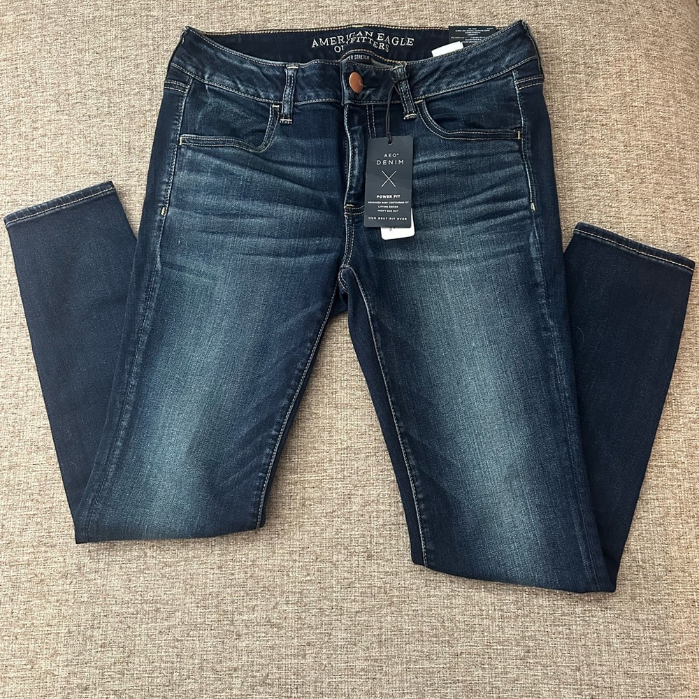 American Eagle Outfitters Blue Skinny Jegging Jeans with Stretch